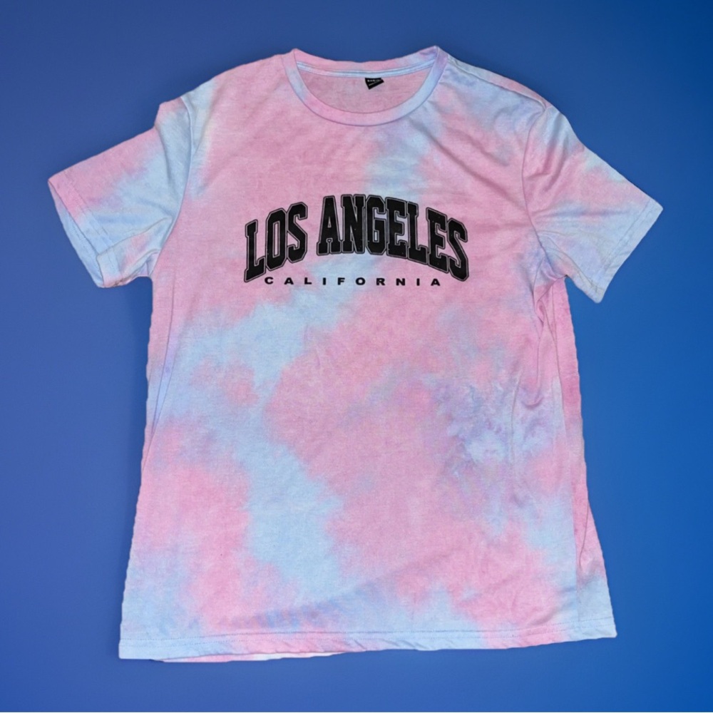Los Angeles California Short Sleeve Tie-Dye T- Shirt